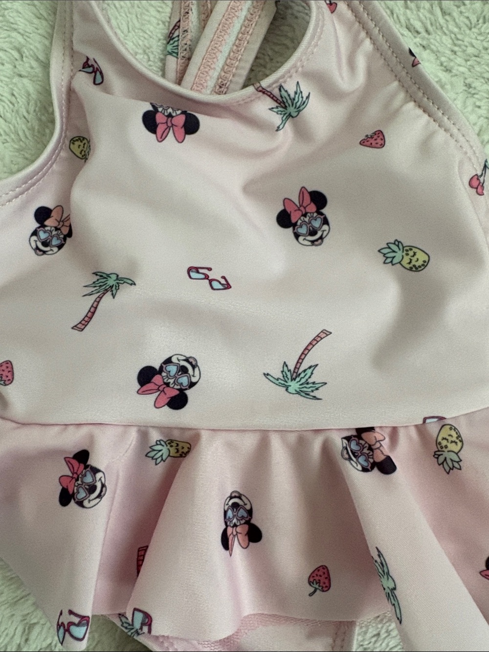 Pink Minnie Mouse Ruffle One-Piece Swimsuit - Picture 3 of 5